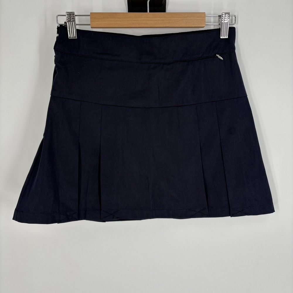 Daily Sports Pescara Skort Womens 2 Navy Pull On Golf Athletic Pleated Stretch‎